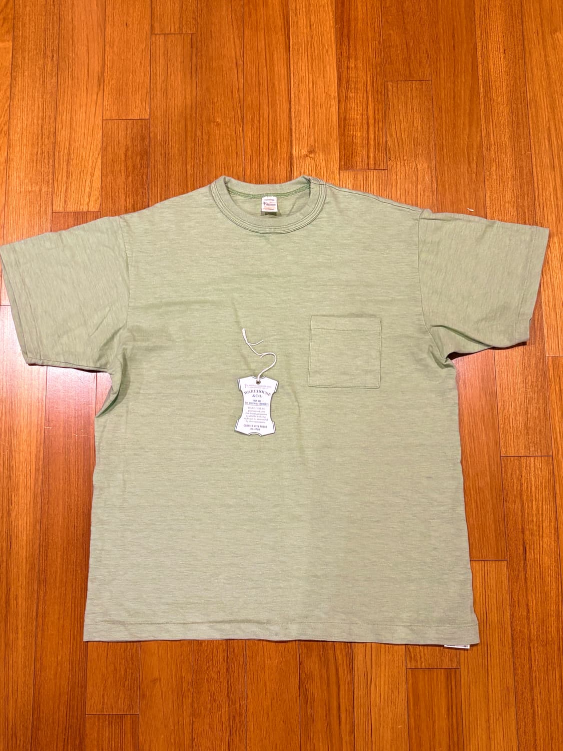 (XL) 웨어하우스 4601 포켓티 페일 그린 상품이미지2