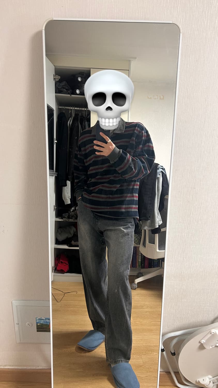 해칭룸 흑청 커브드 팬츠 2 상품이미지1