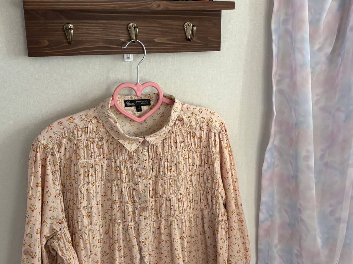 꽃무늬 코랄 블라우스 상품이미지2