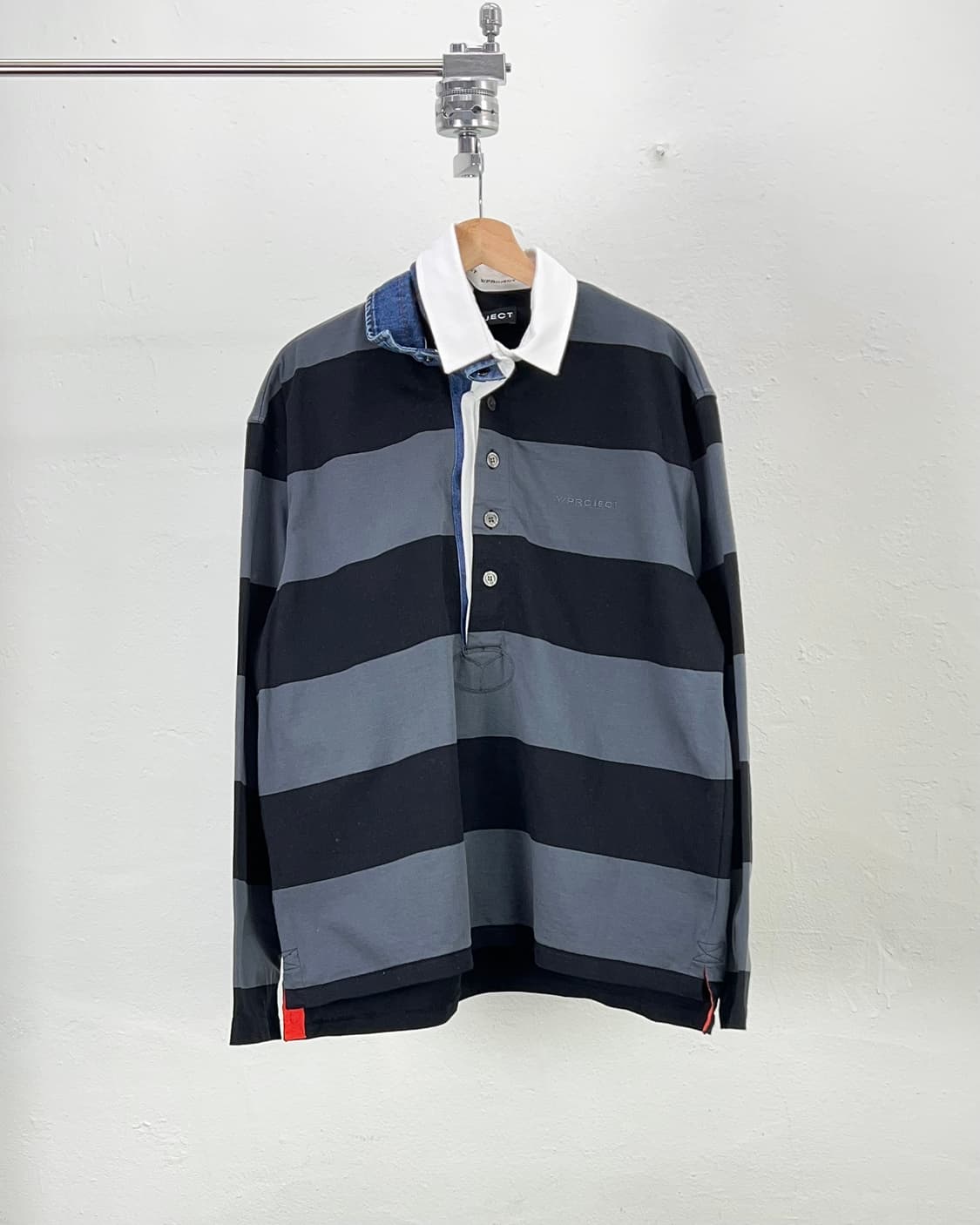 와이프로젝트 23ss 스트라이프 멀티 카라 럭비 폴로 셔츠  상품이미지1
