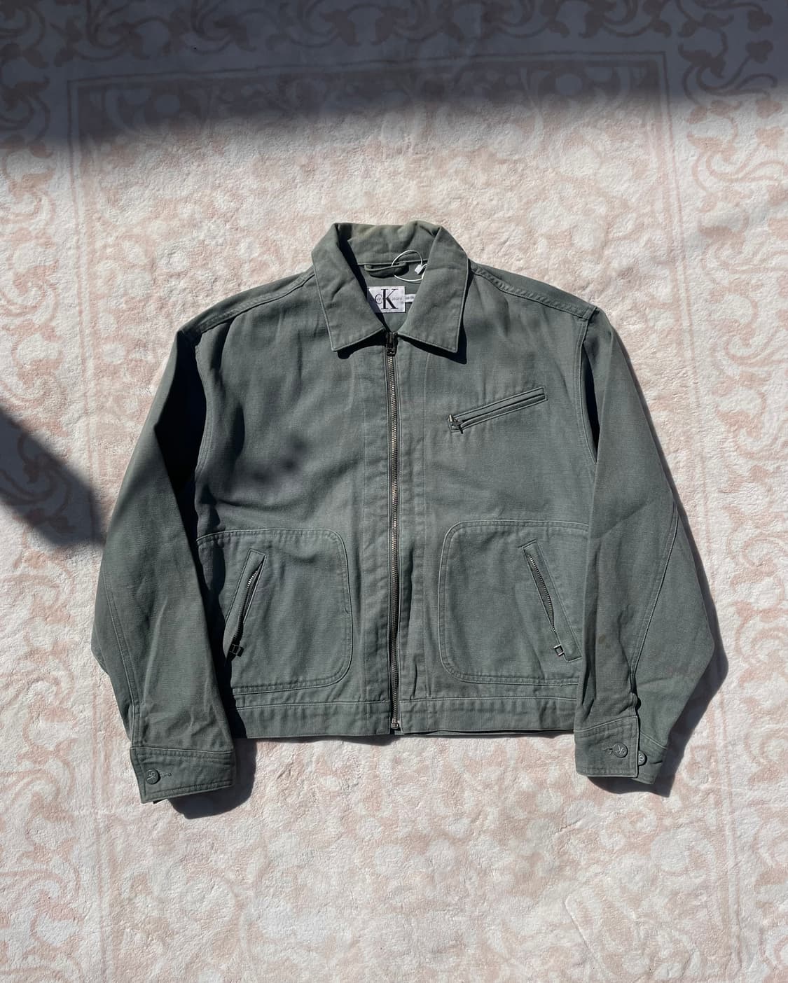 90s 켈빈클라인 세이지 그린 워크자켓 상품이미지1