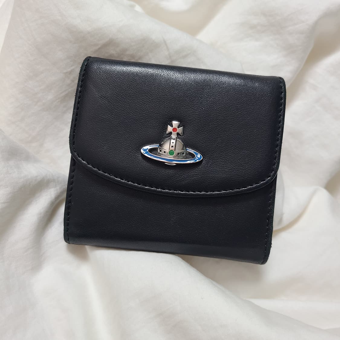 비비안 웨스트우드 오브 스몰 반지갑 블랙 카드지갑 빈티지 판매 상품이미지1