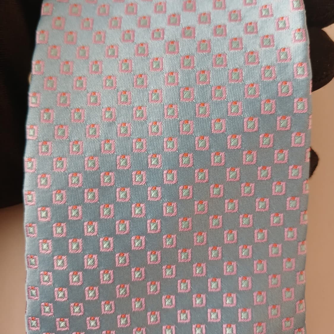 카운테스 마라 실크 스카이블루 패턴 넥타이 8.7cm 새제품 A19118 상품이미지6