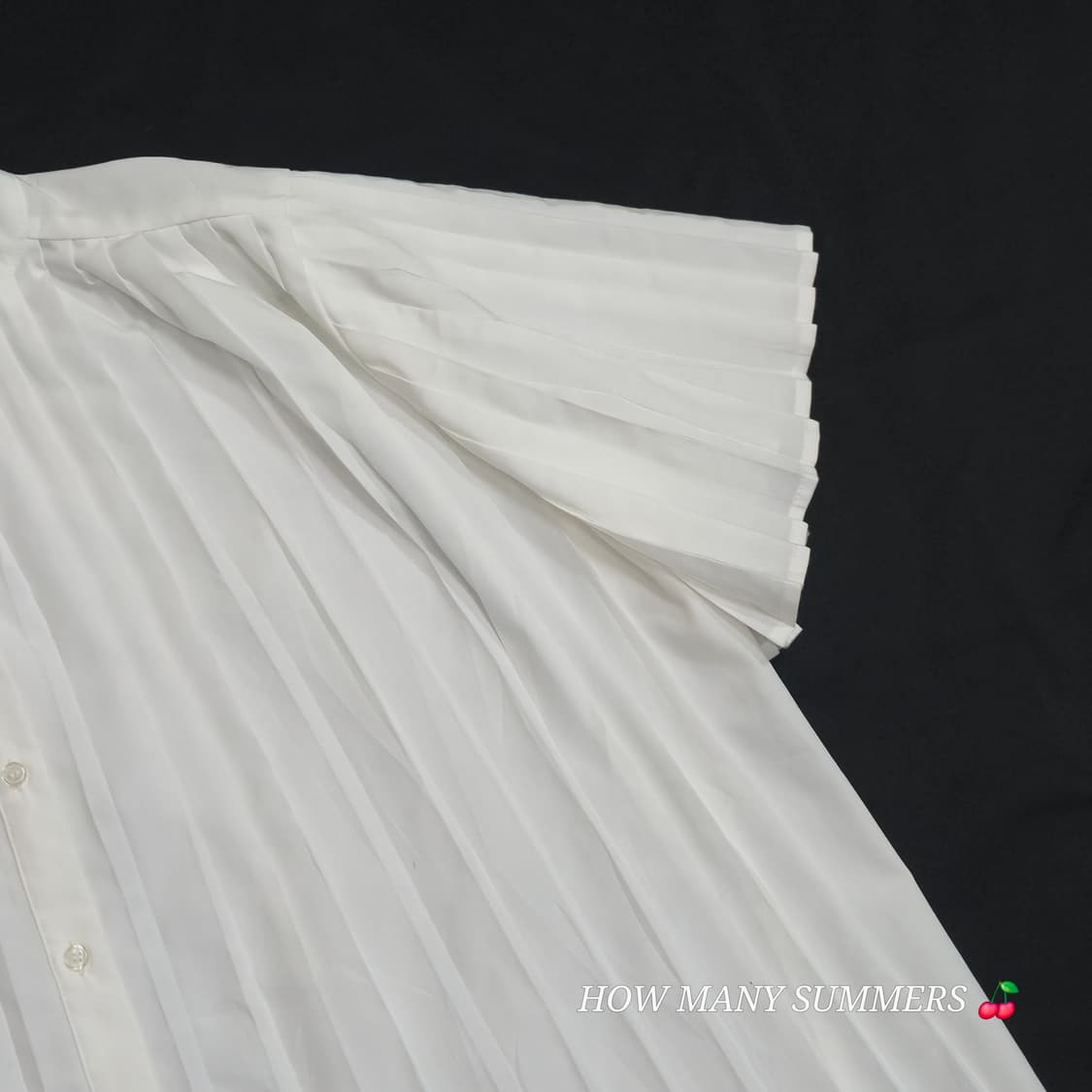 ​ZARA 자라 주름 셔츠 밴드넥 케이프 소매 블라우스 화이트 M 상품이미지4