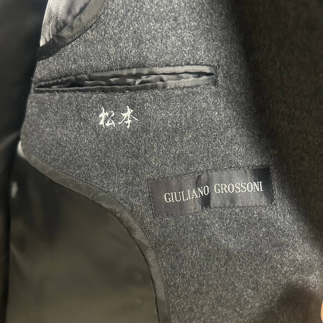 GIULIANO GROSSONI 퓨어 캐시미어 100 롱코트 상품이미지4