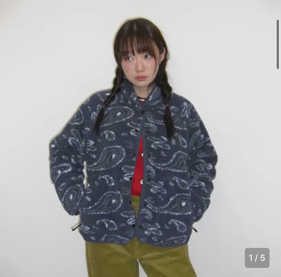 홈바디띵즈 플리스 후리스 자켓 네이비 1사이즈 상품이미지1