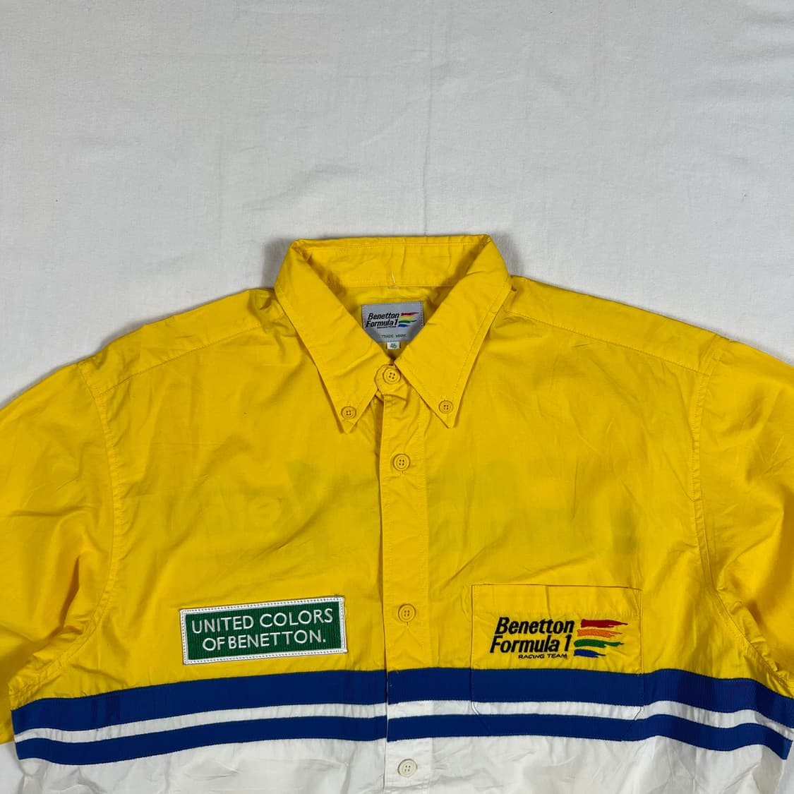 90‘s 베네통포뮬러1 benetton f1 빅로고 반팔 셔츠 남방 상품이미지2
