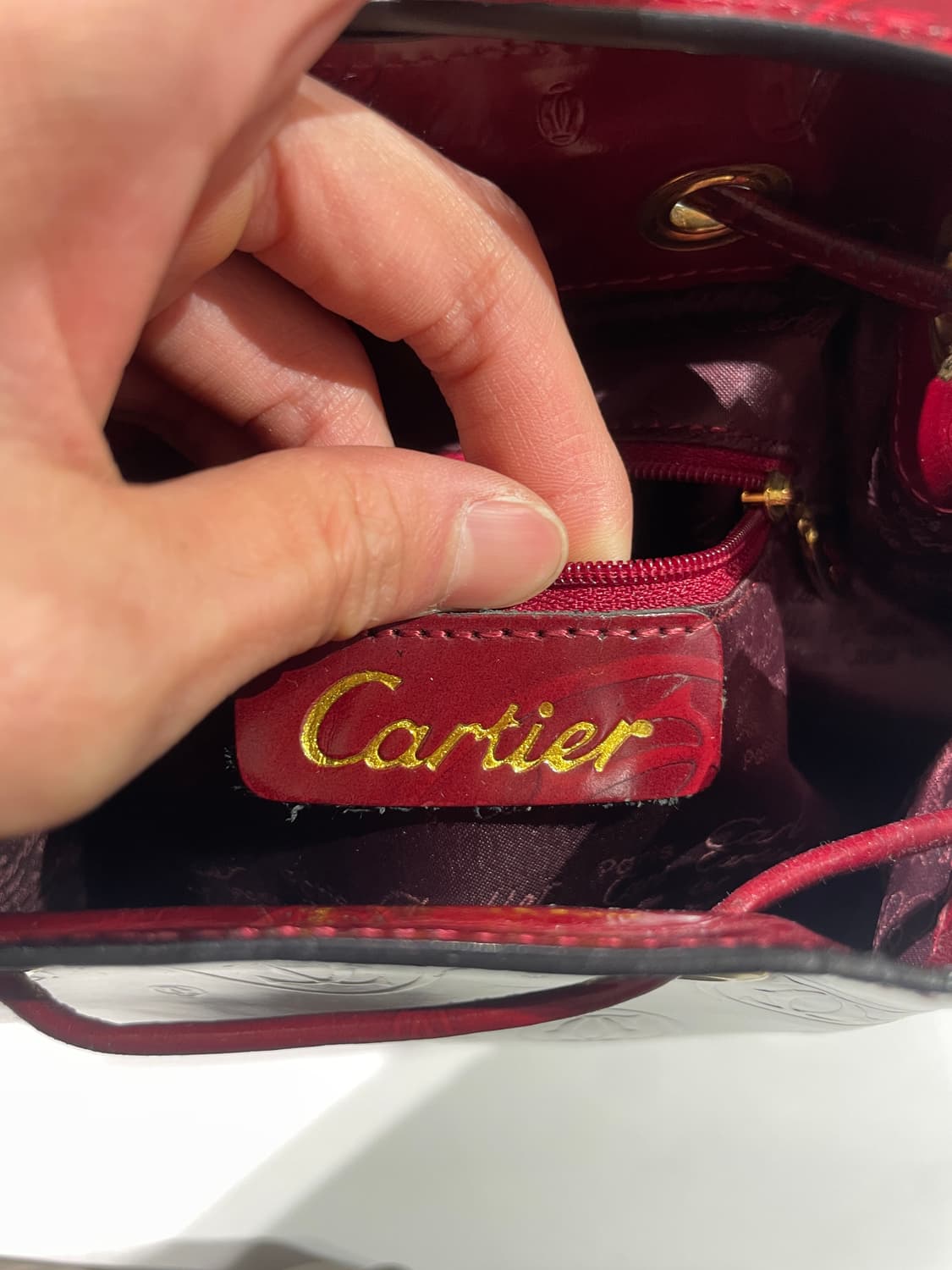 까르띠에 레드 보르도 버킷 숄더백 상품이미지9