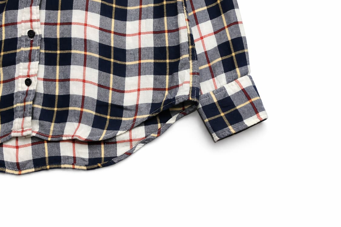 JPN 일본 빈티지 y2k 모리걸 유니클로 네이비 코튼 체크 셔츠 S 상품이미지6