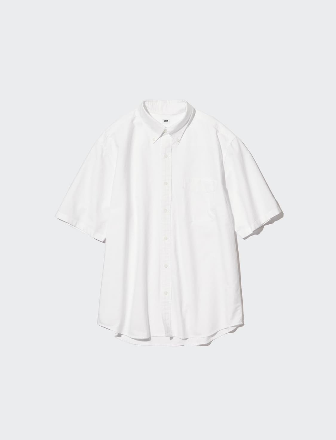[새 상품/택o] 유니클로 - 옥스포드셔츠 (반팔) : OFF WHITE 상품이미지1