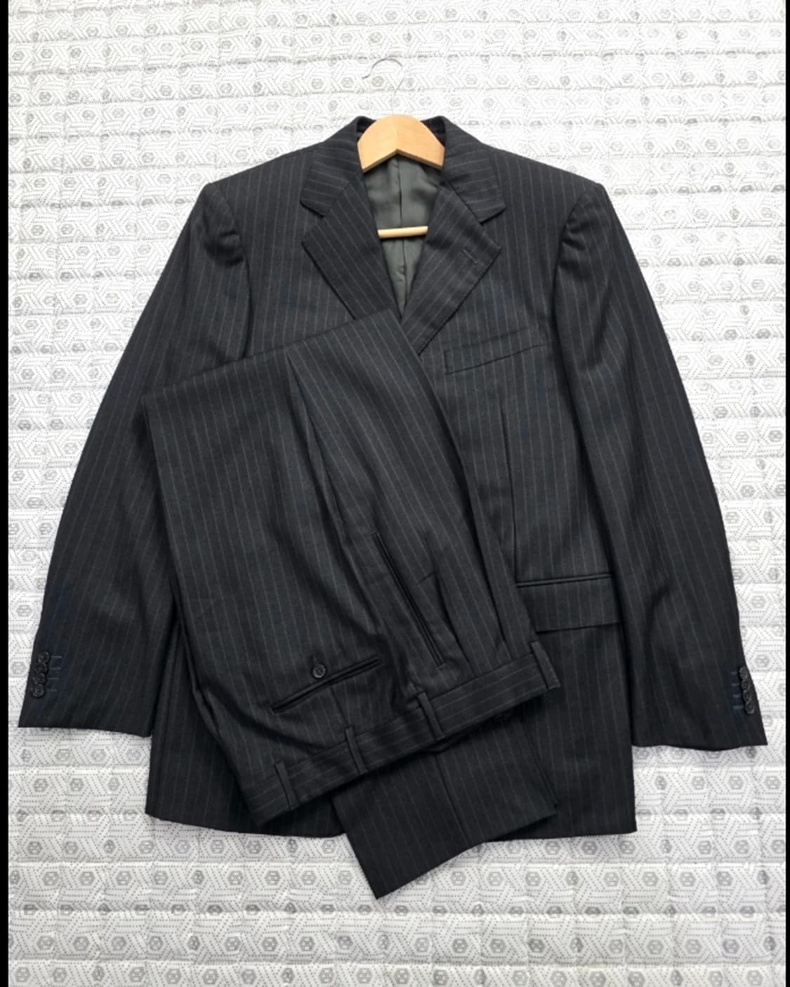 제냐 남성 스트라이프 정장 세트 ~50R 상품이미지1