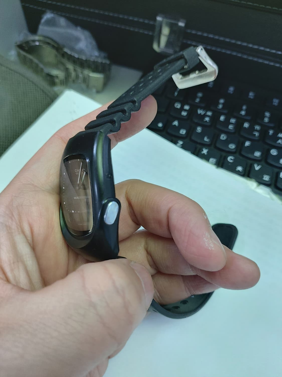 카시오 블랙 빈티지 전자 손목시계 상품이미지2