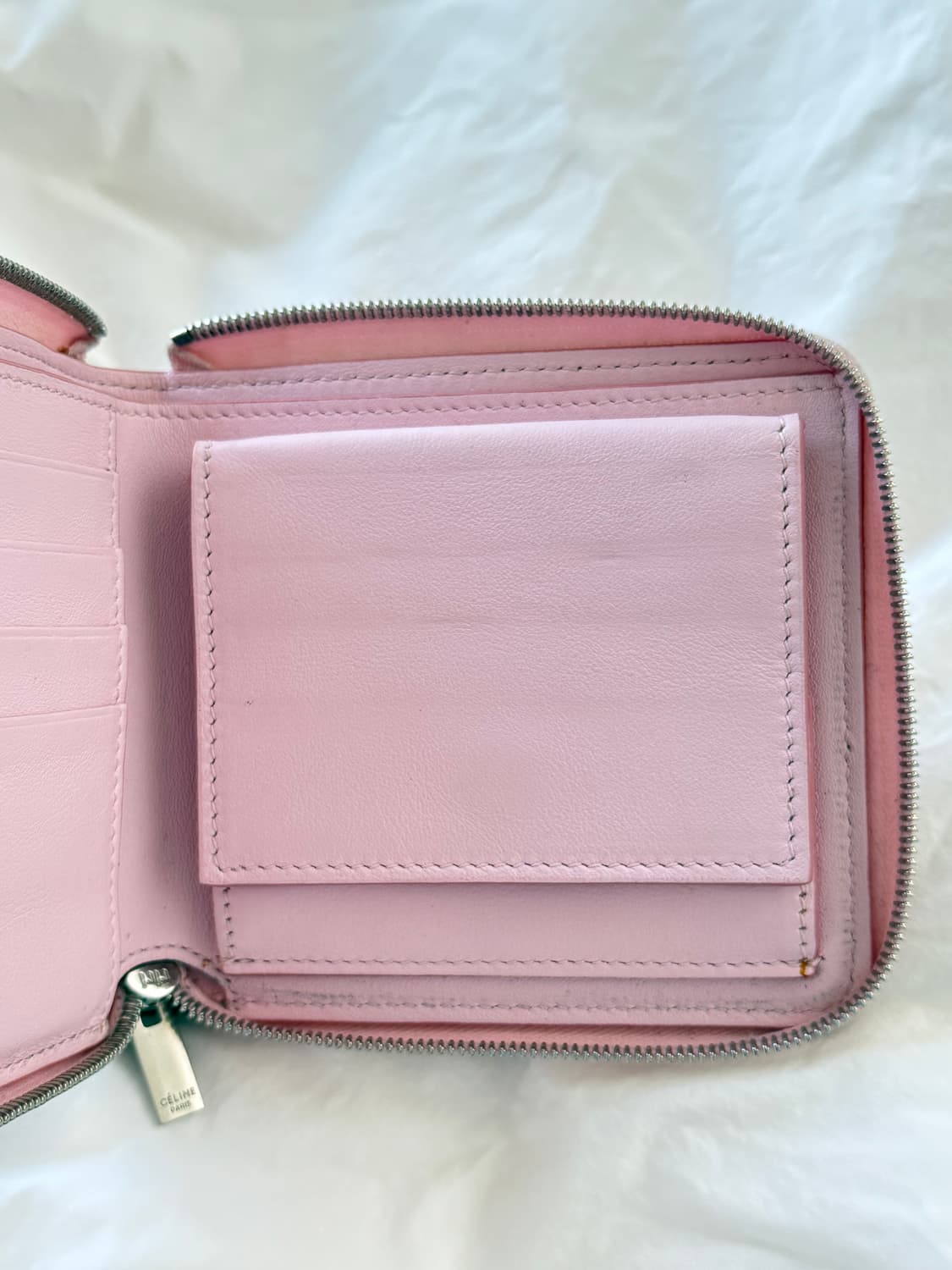 정품. 셀린느 투톤 반지갑 핑크/블랙 동전지갑 월렛 코인지갑 카드지갑 상품이미지5