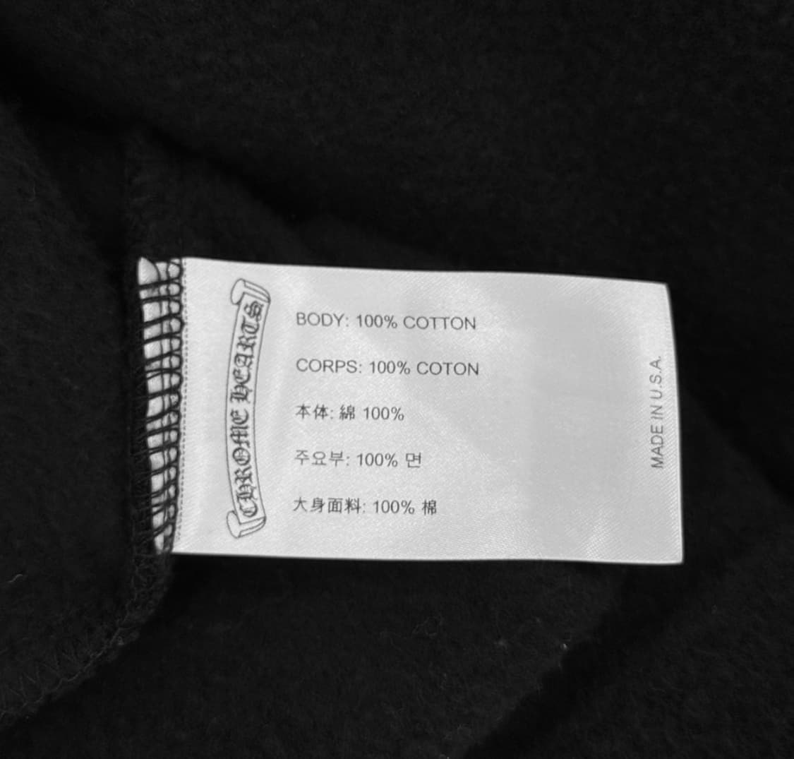 [XXL] 크롬하츠 남성 오사카 한정 홀스슈 말발굽 후드 티셔츠 블랙 상품이미지8