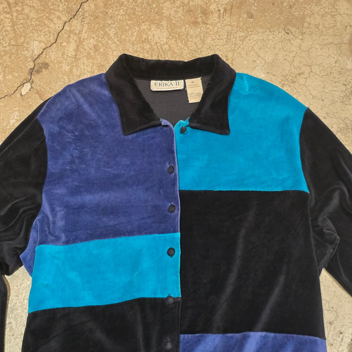 90s ERIKA II COLLECTION 벨벳  셔츠 상품이미지2