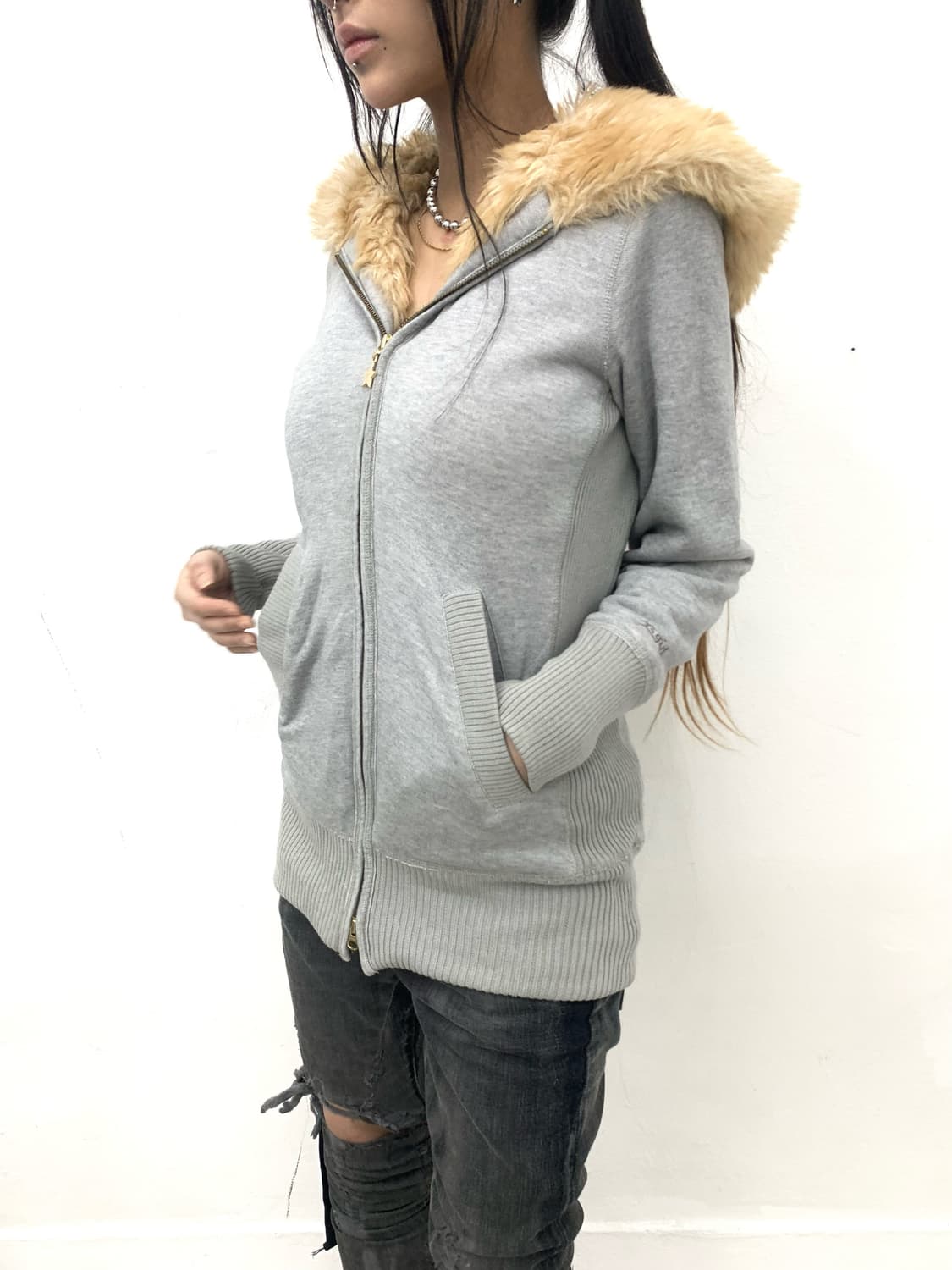 X-girl wolfjo hoodie  상품이미지3