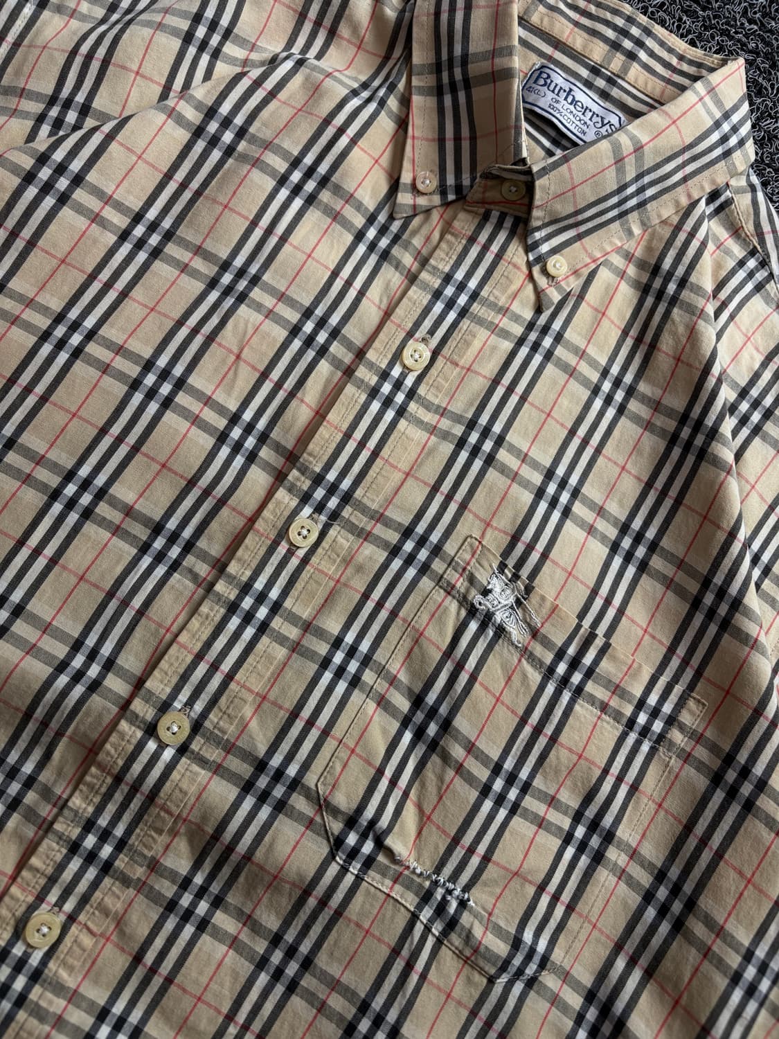 버버리 런던 클래식 노바 체크 반팔 셔츠 3699 상품이미지3