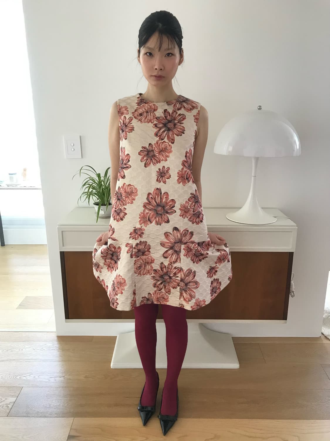 vintage flower pattern one-piece 상품이미지1