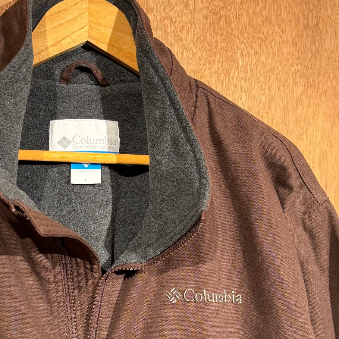 컬럼비아 브라운 캔버스 웜업 자켓 L 105 봄버 상품이미지2