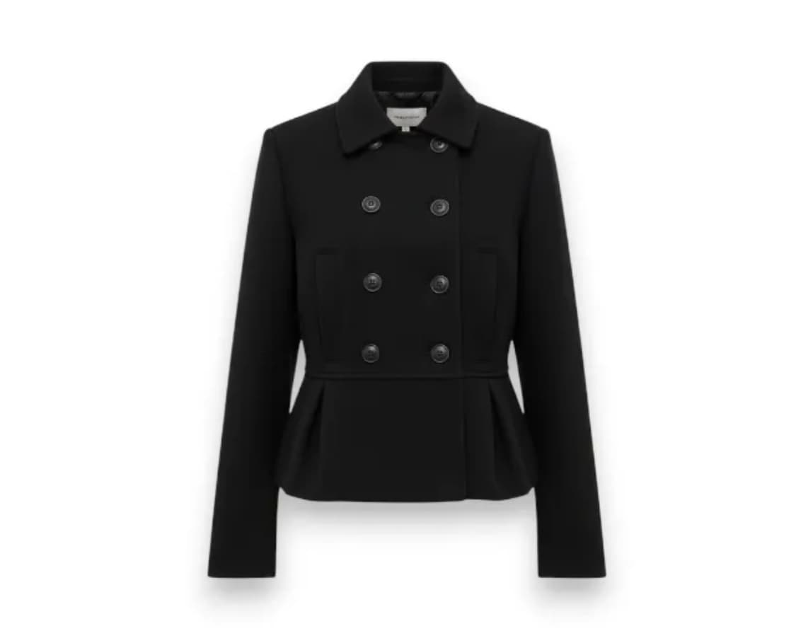 더블 버튼 숏자켓 코트 블랙 free 상품이미지1