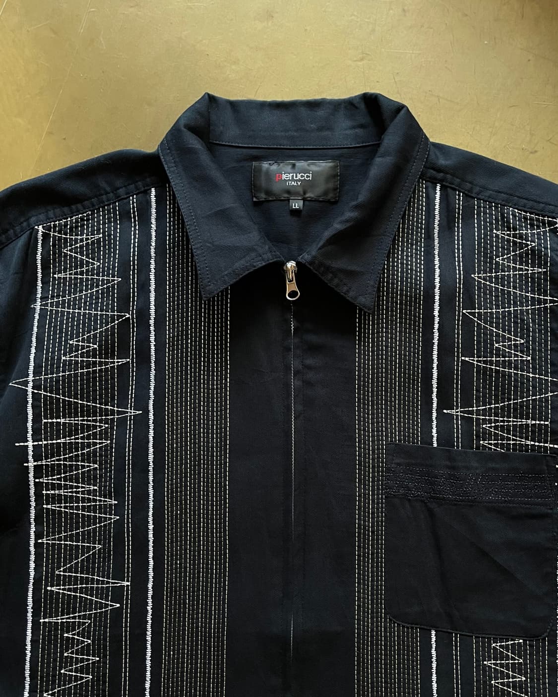 90s Pierrucci ITALY Embroidery 1/2 JK 상품이미지4