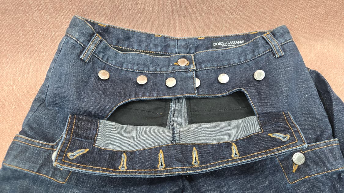 돌체앤가바나  정품 40싸이즈 희귀테그 본디지 데님 팬츠 상품이미지6
