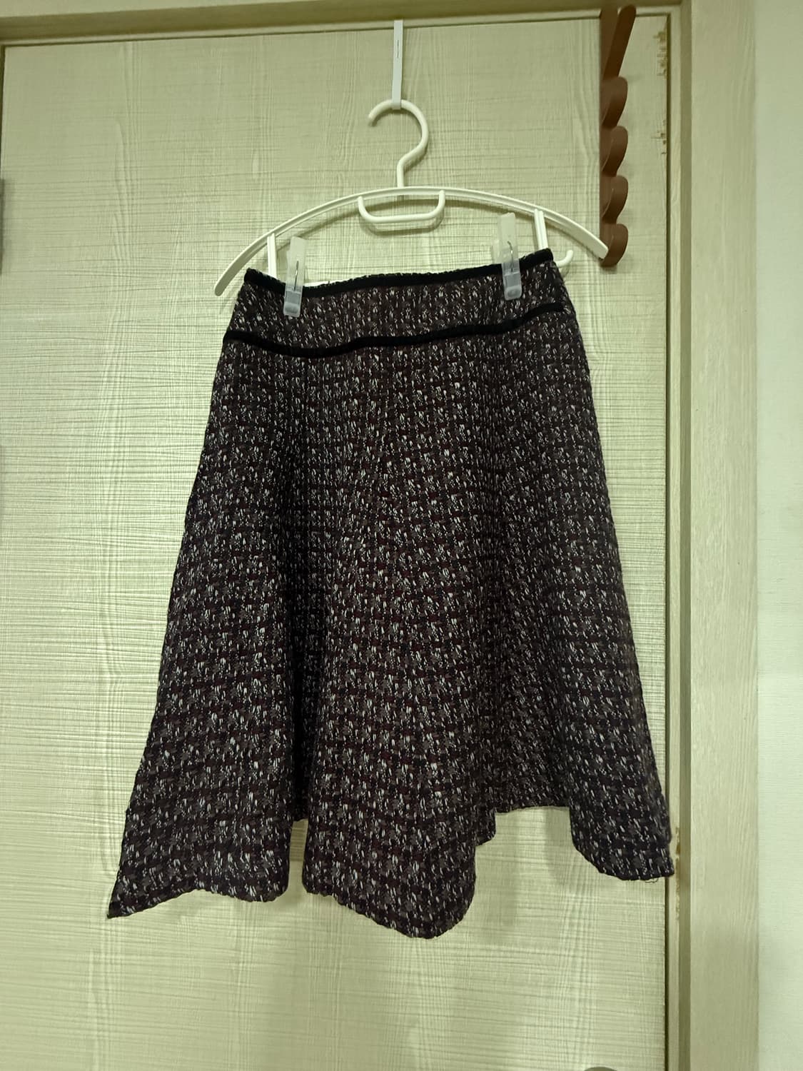 빈티지 믹스 체크 트위드 스커트 상품이미지2