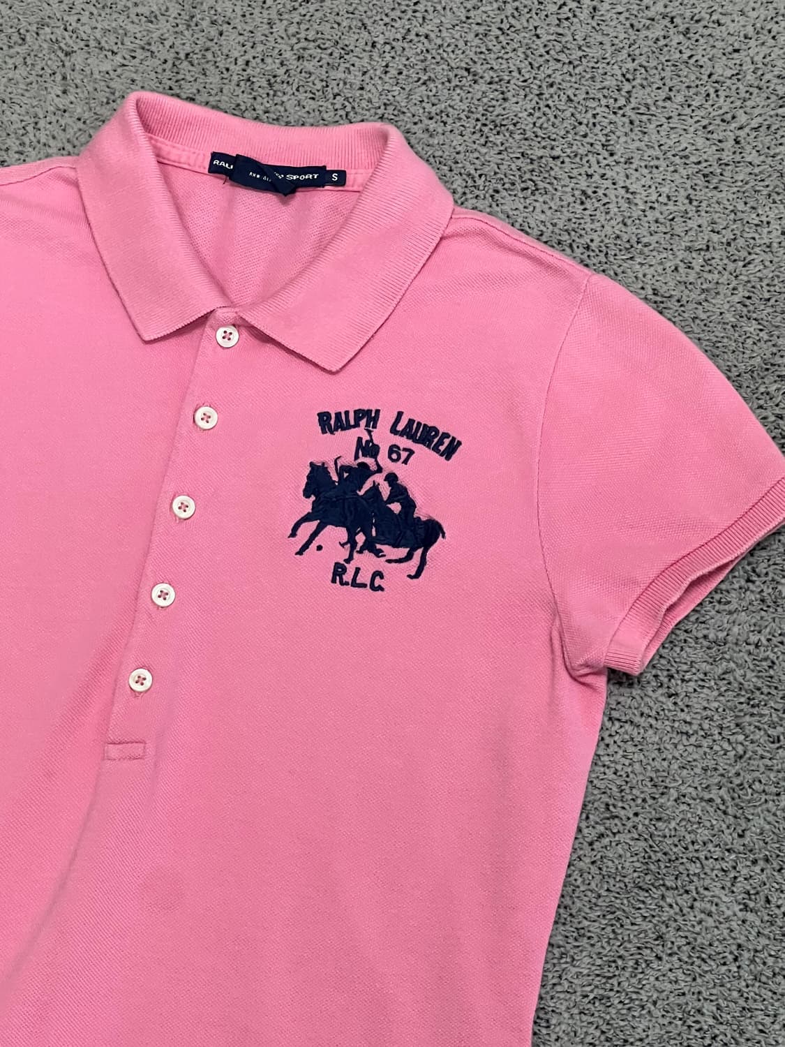 (S) 랄프로렌 우먼스 카라 티 핑크 상품이미지2