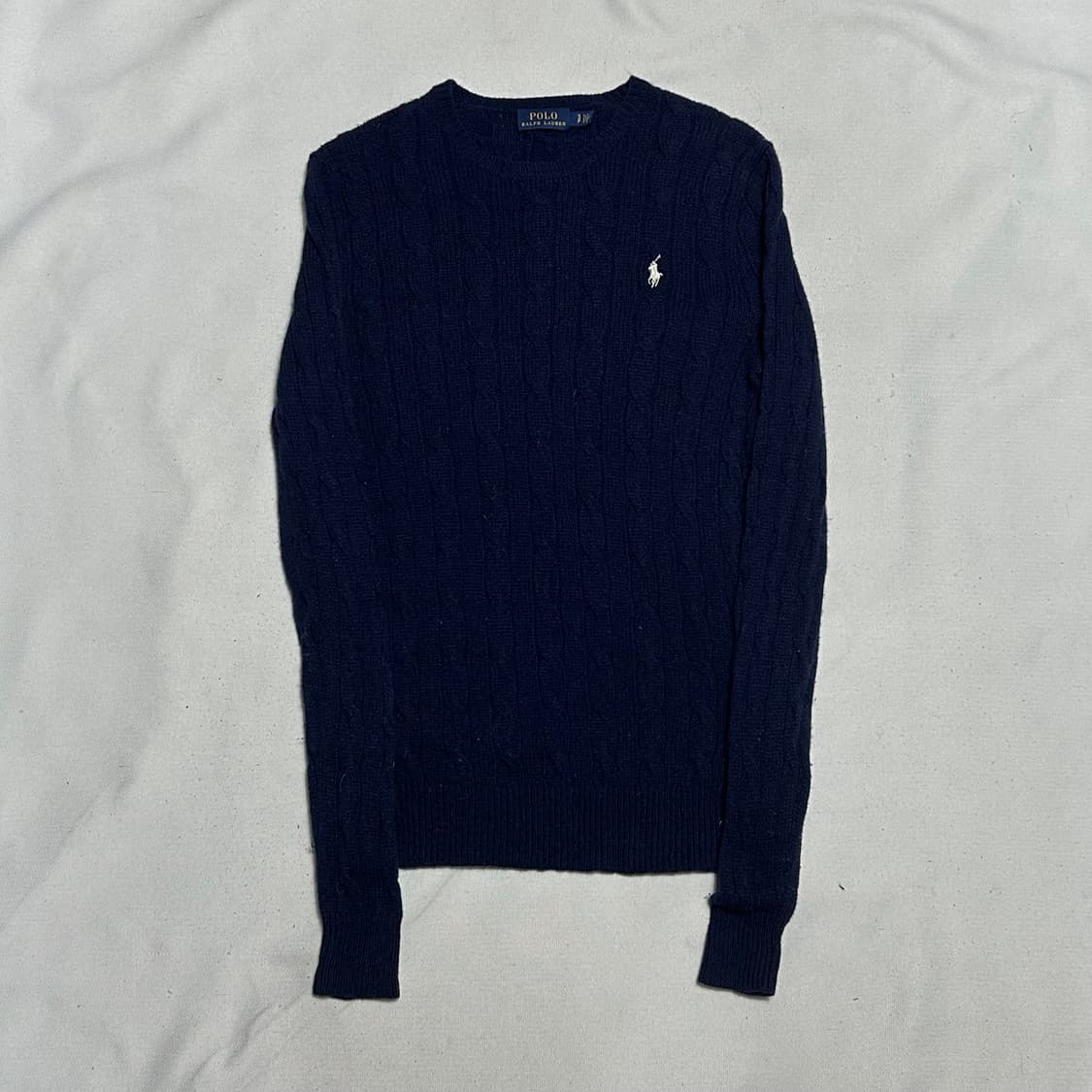 S 폴로랄프로렌 여성용 캐시미어 네이비 케이블 니트 상품이미지2