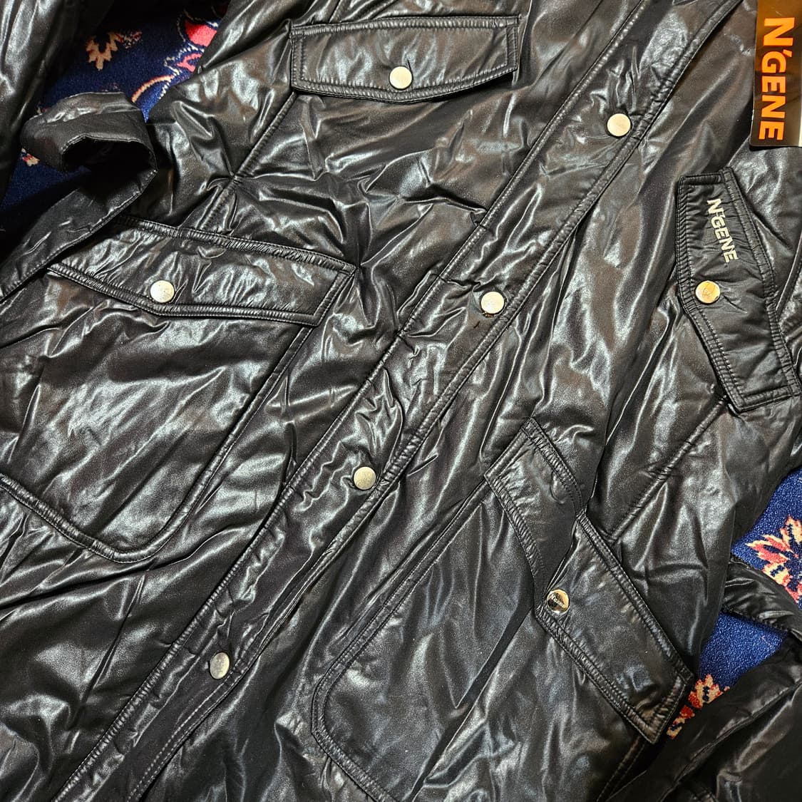 (새상품) 엔진(N'GENE) 00's 글로시 퍼 벨티드 유광 패딩점퍼  상품이미지4