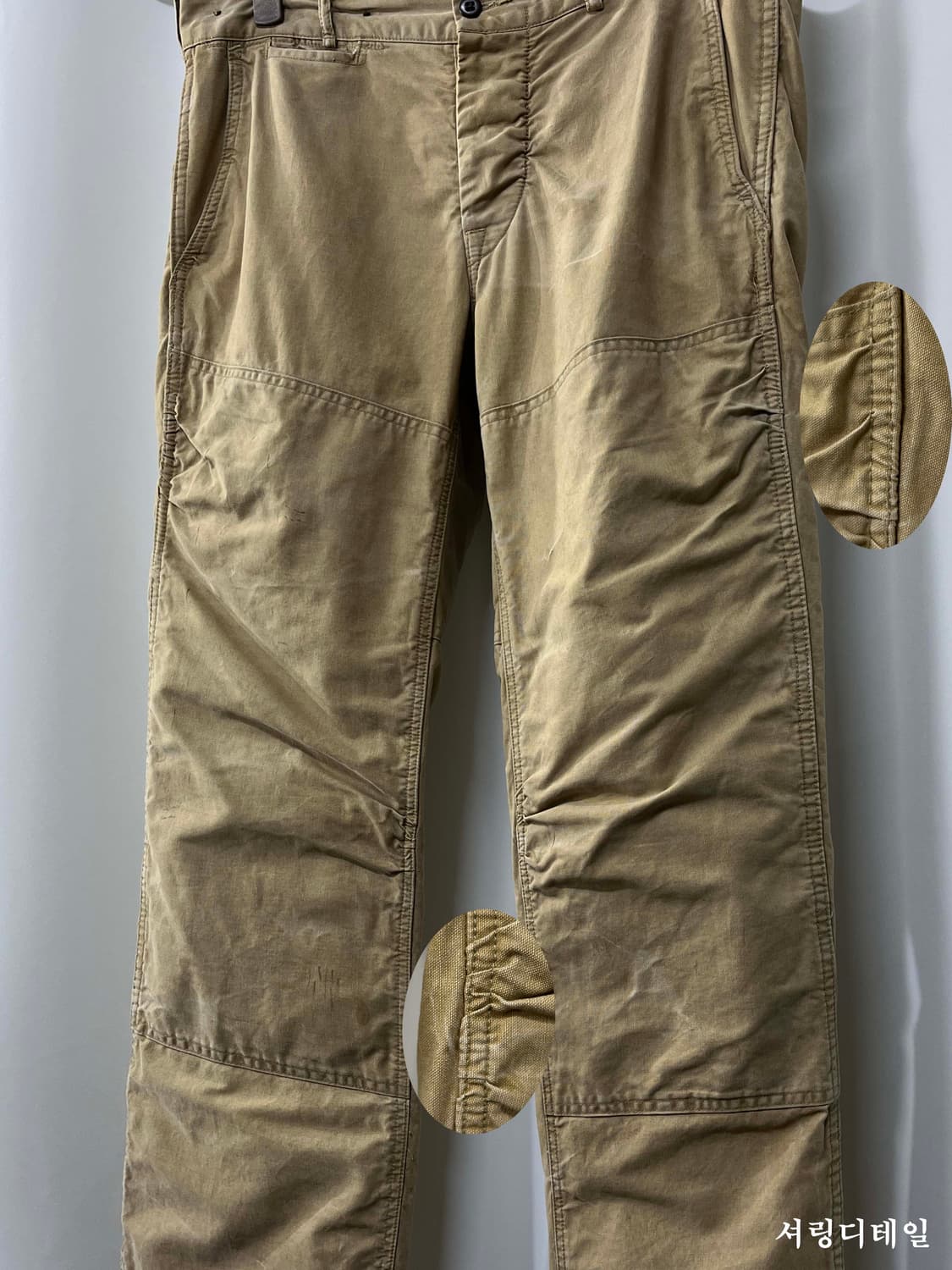폴로 랄프로렌 덕캔버스 서스펜더 워시드 헌팅 더블니 팬츠 상품이미지5