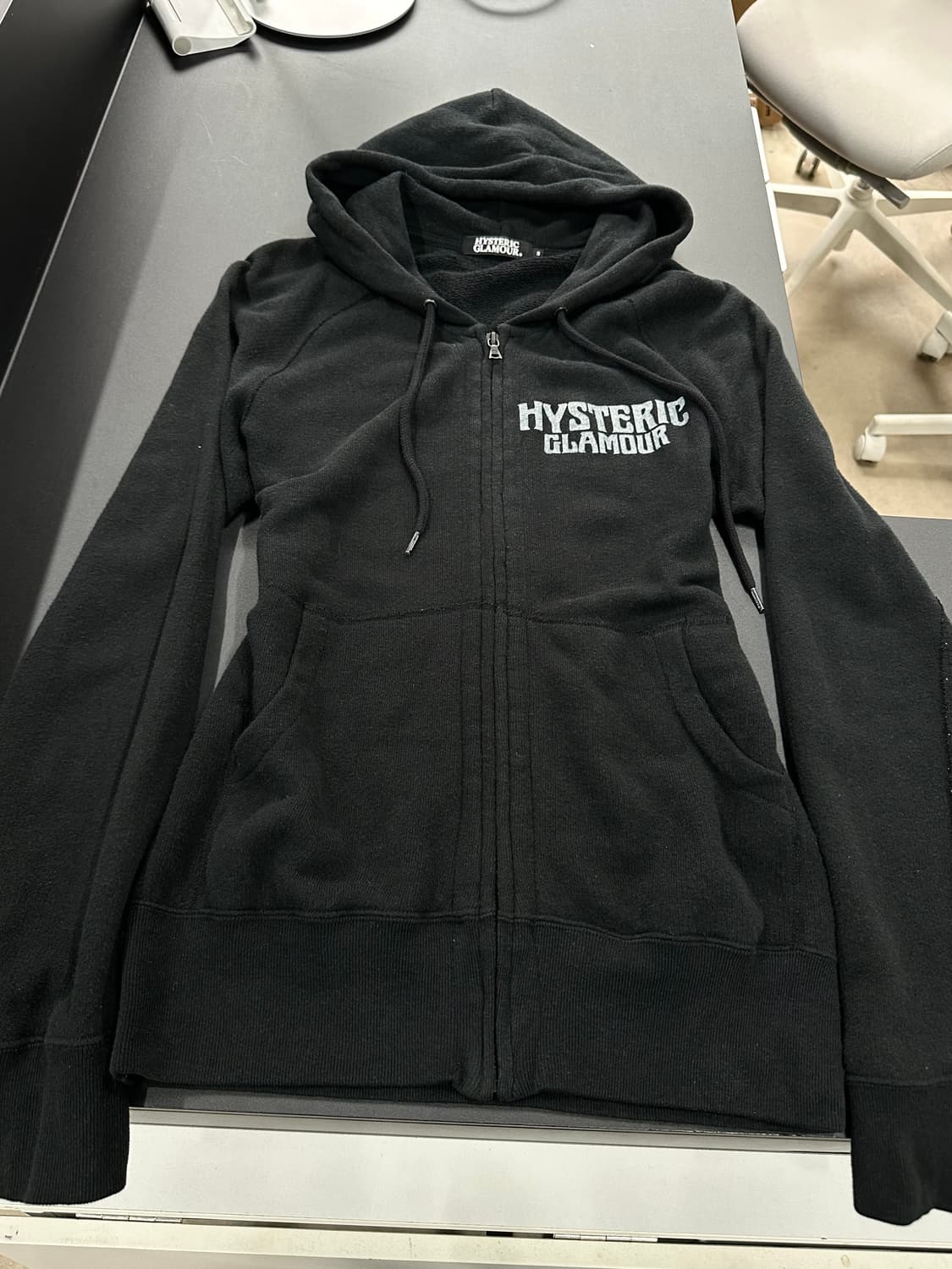히스테릭글래머 히스걸 빅로고후드집업 블랙 상품이미지7