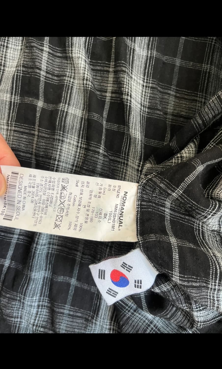 노매뉴얼 O.D 체크 셔츠 블랙 상품이미지4