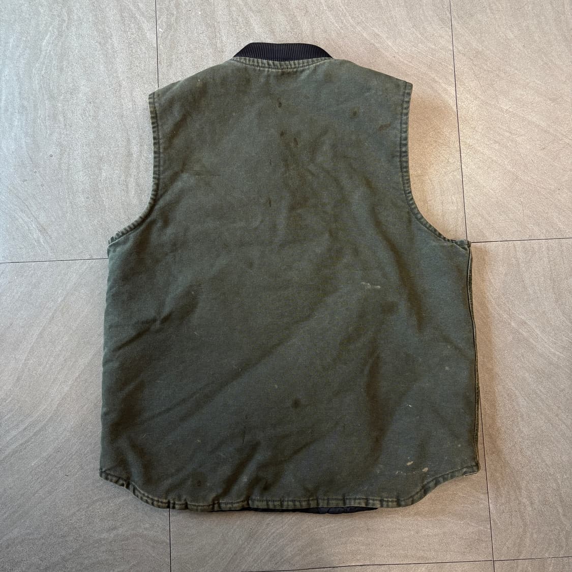 칼하트 정품 모스그린 덕 캔버스 조끼 상품이미지5
