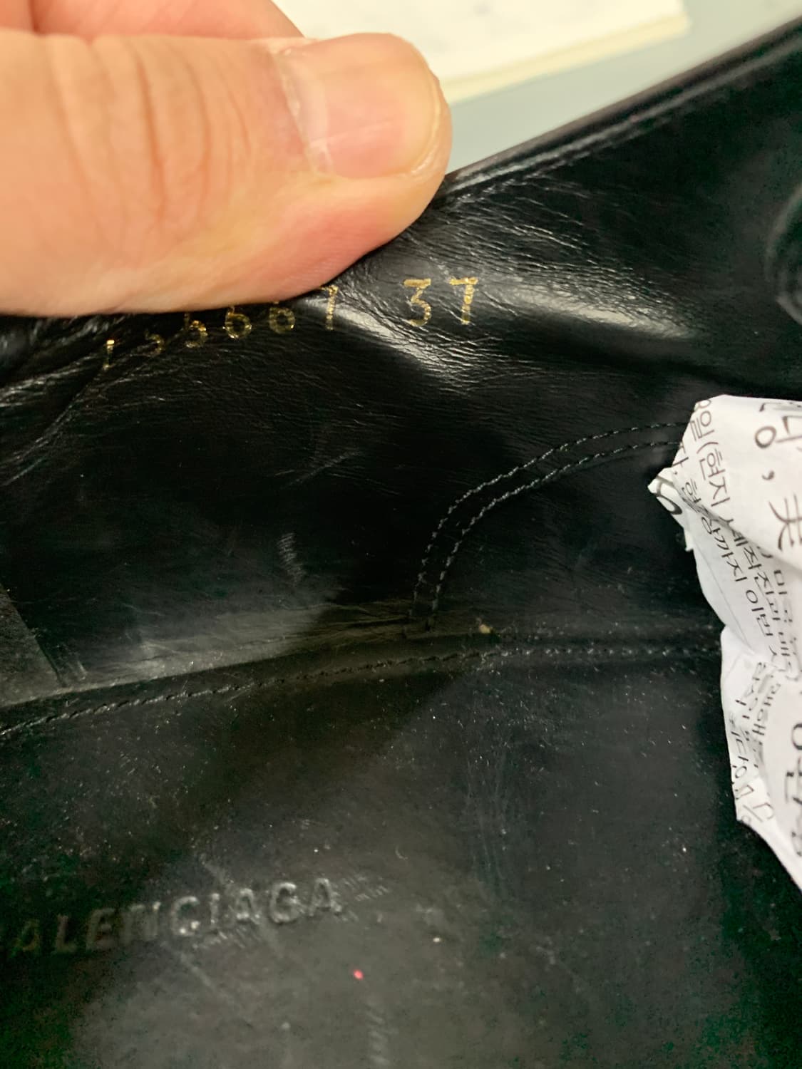 발렌시아가 라이노 더비 슈즈 블랙 스무스 카프스 킨 37(235) 상품이미지8