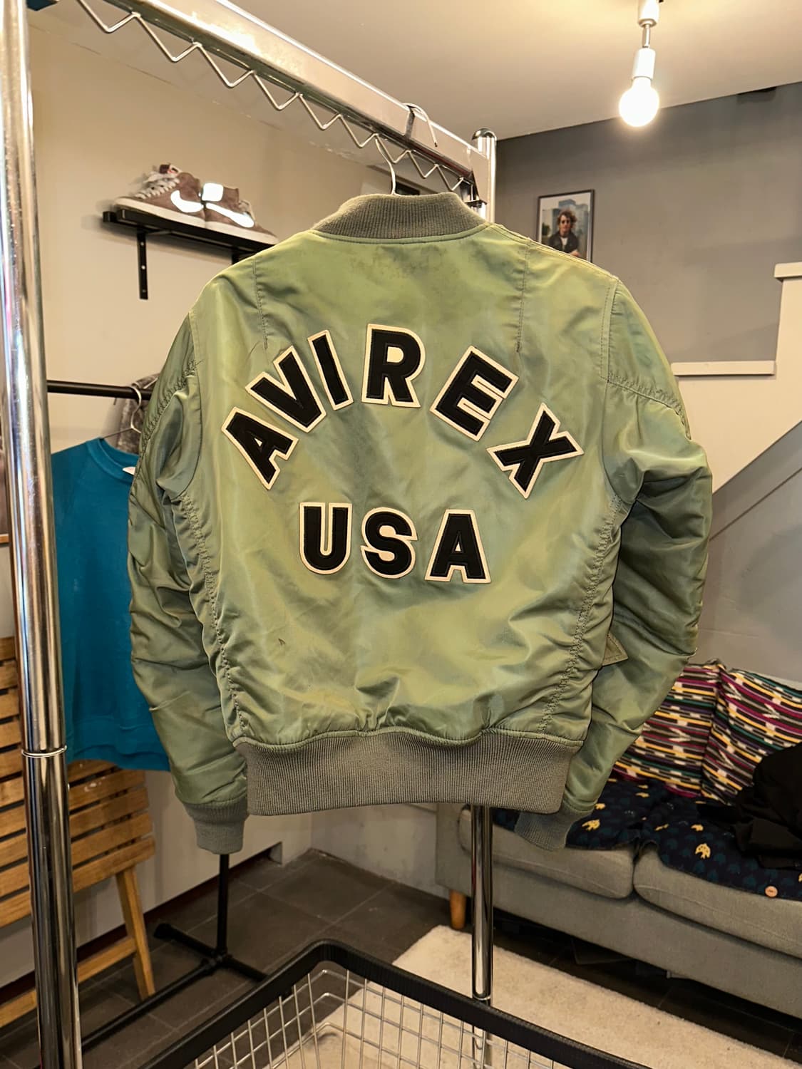 Avirex back logo Ma-1 flight jacket 상품이미지4