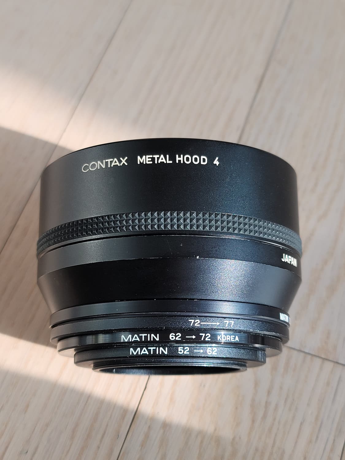 콘탁스 정품 메탈후드 4번+72/86 링+마틴 스텝업링 4종 세트 판매 상품이미지2