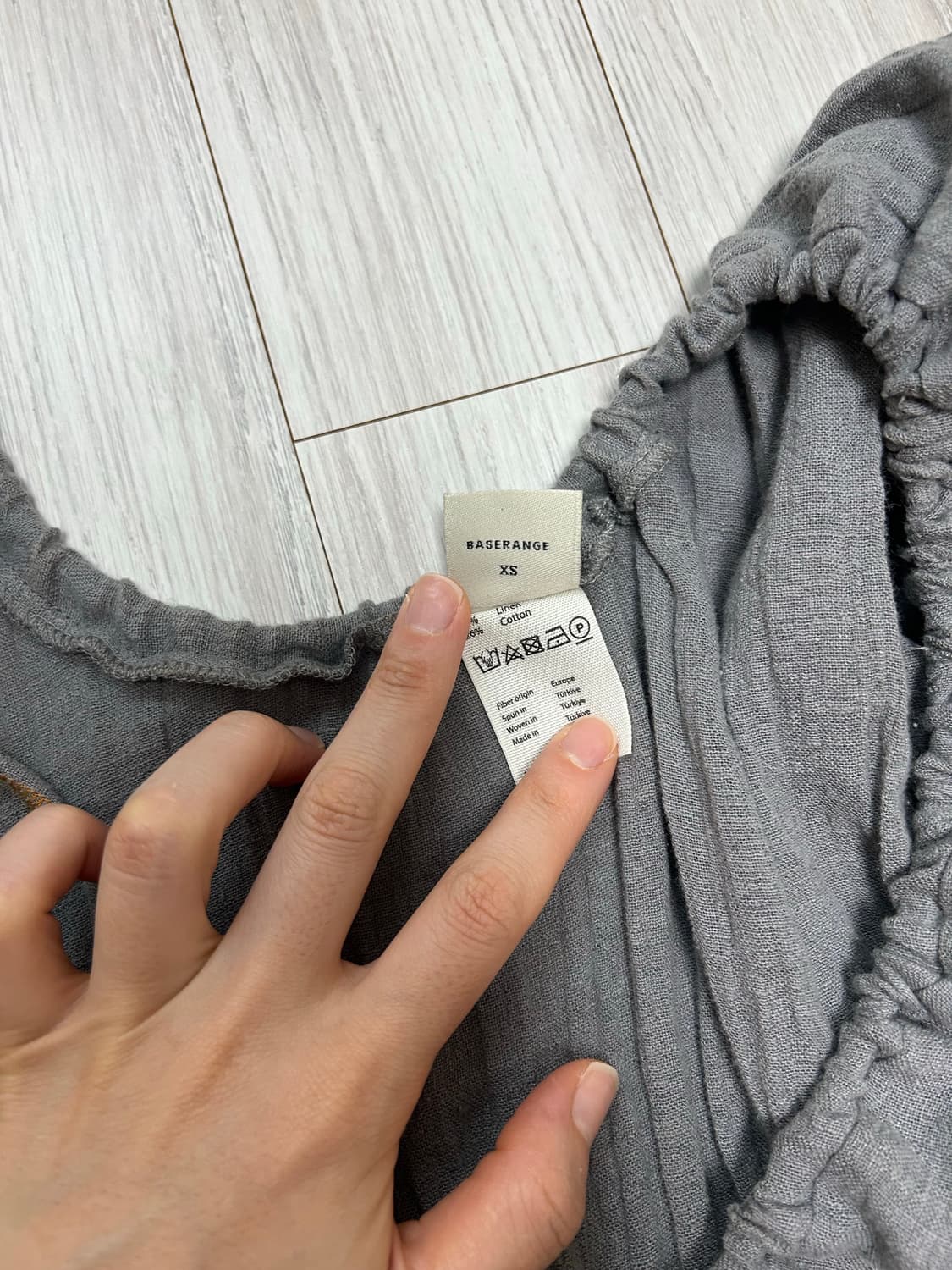 베이스레인지 린넨 탑 xs 상품이미지3