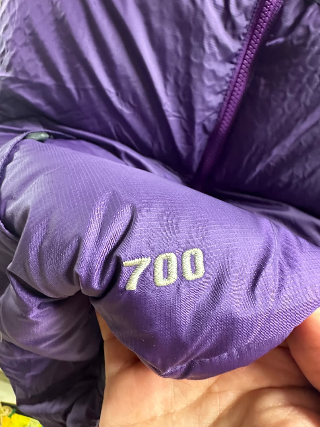 NORTHFACE 노스페이스 퍼플 중앙 로고 조끼 패딩 상품이미지5