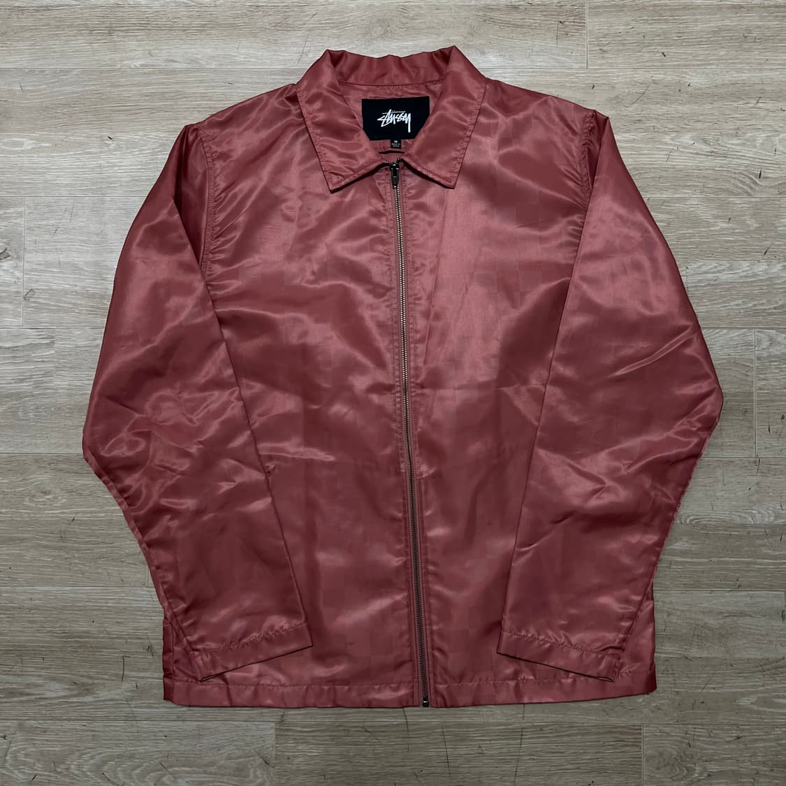 스투시 인터내셔널 백로고 체크 코치자켓 [톤다운 핑크/로즈] L/100 상품이미지1