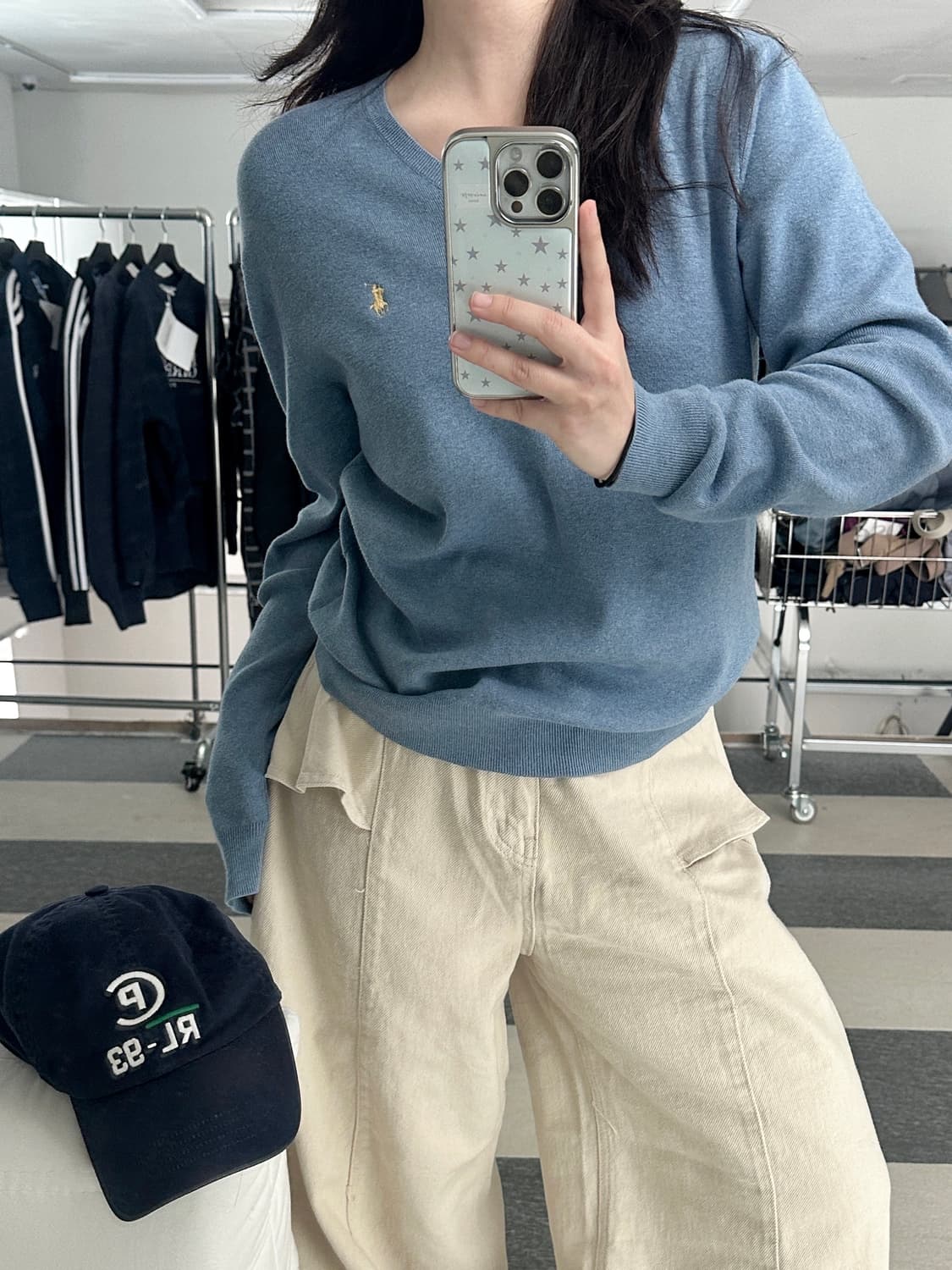 폴로 랄프로렌 스카이 피마코튼 V넥 니트  상품이미지2