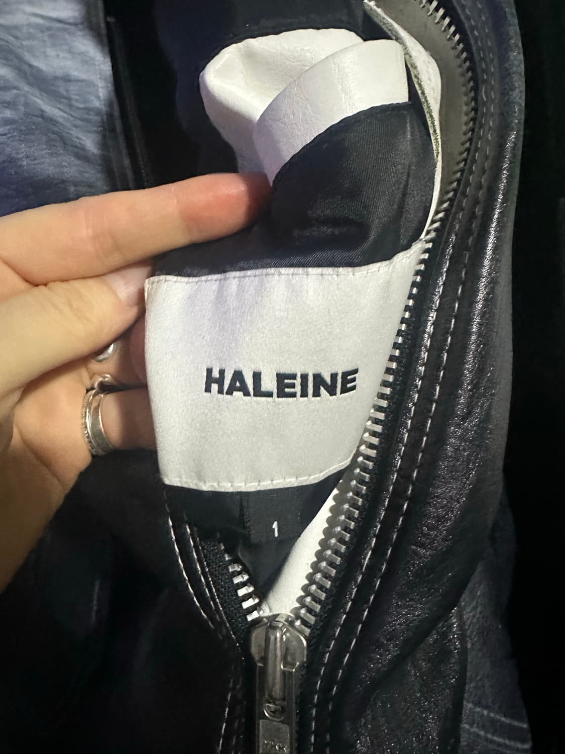 알렌느 레더자켓 상품이미지3