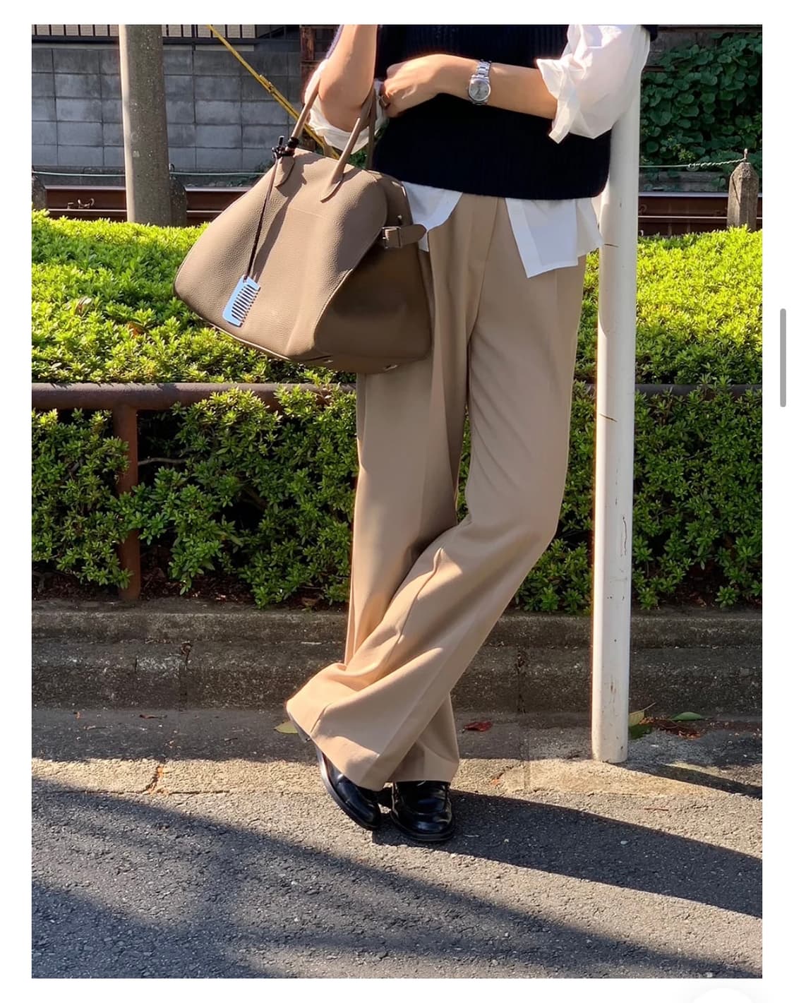 원로그 윈터 핀턱 슬랙스 베이지 S 상품이미지2