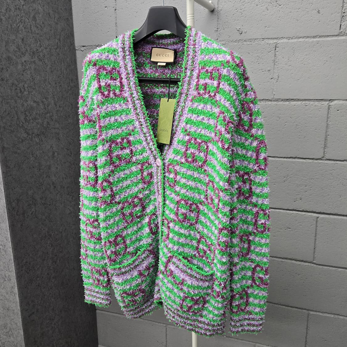 새상품 / 구찌 GG 맥시 자카드 가디건 오버핏S 상품이미지1