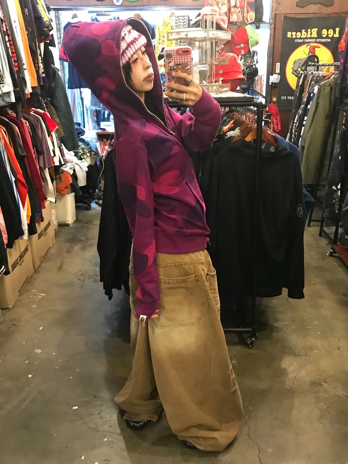Bape Giant Purple Camo Hood Zip-Up 상품이미지4