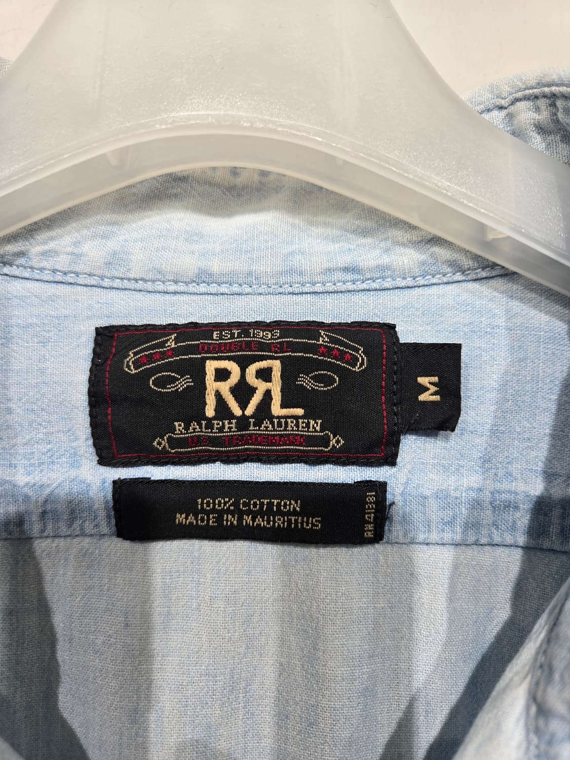 더블알엘 청 데님 남방 셔츠 상품이미지5