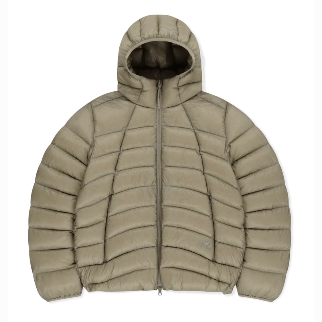 Hooded Fly Light Down Jacket (Stone, M) 상품이미지1
