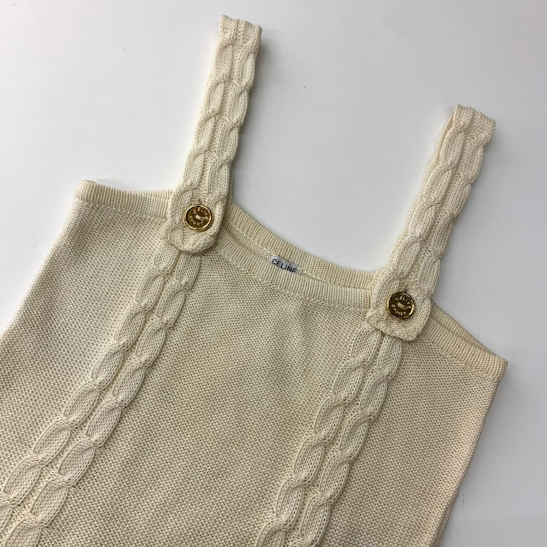 Celine 올드 셀린느 아이보리 니트 탑 상품이미지2