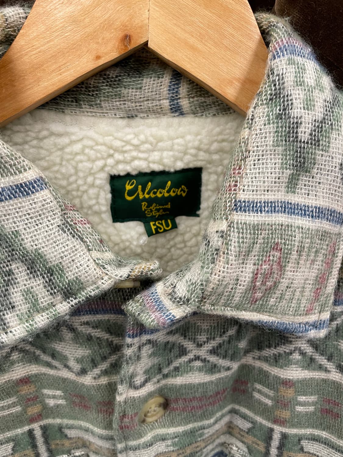 Japanese vtg 나바호 양털 플란넬 셔츠 상품이미지7