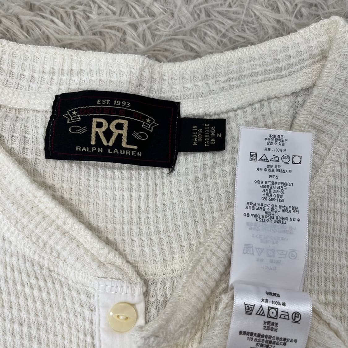 RRL 더블알엘 와플 헨리넥 티셔츠/#3865 상품이미지8